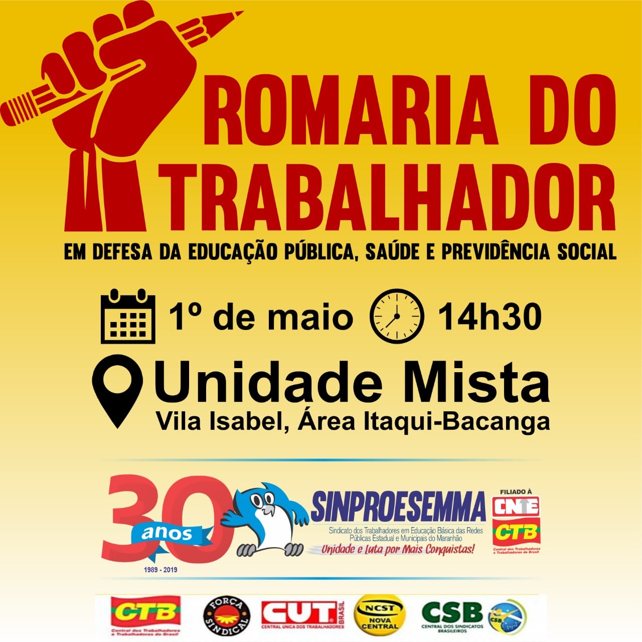 Trabalhadores em defesa da educação pública, saúde e Previdência Social