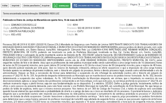 Sinproesemma conquista retomada da jornada de trabalho no município de Icatu