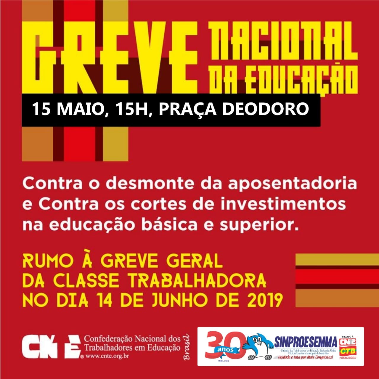 Greve Nacional da Educação rumo à greve geral da classe trabalhadora