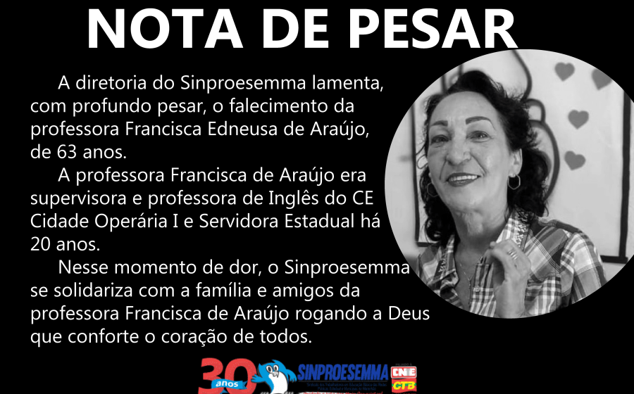 Nota de Pesar – Francisca Edneusa de Araújo