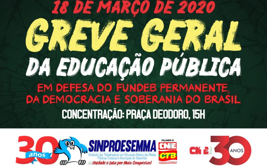 Sinproesemma convoca categoria para Greve Geral da Educação no dia 18 de março