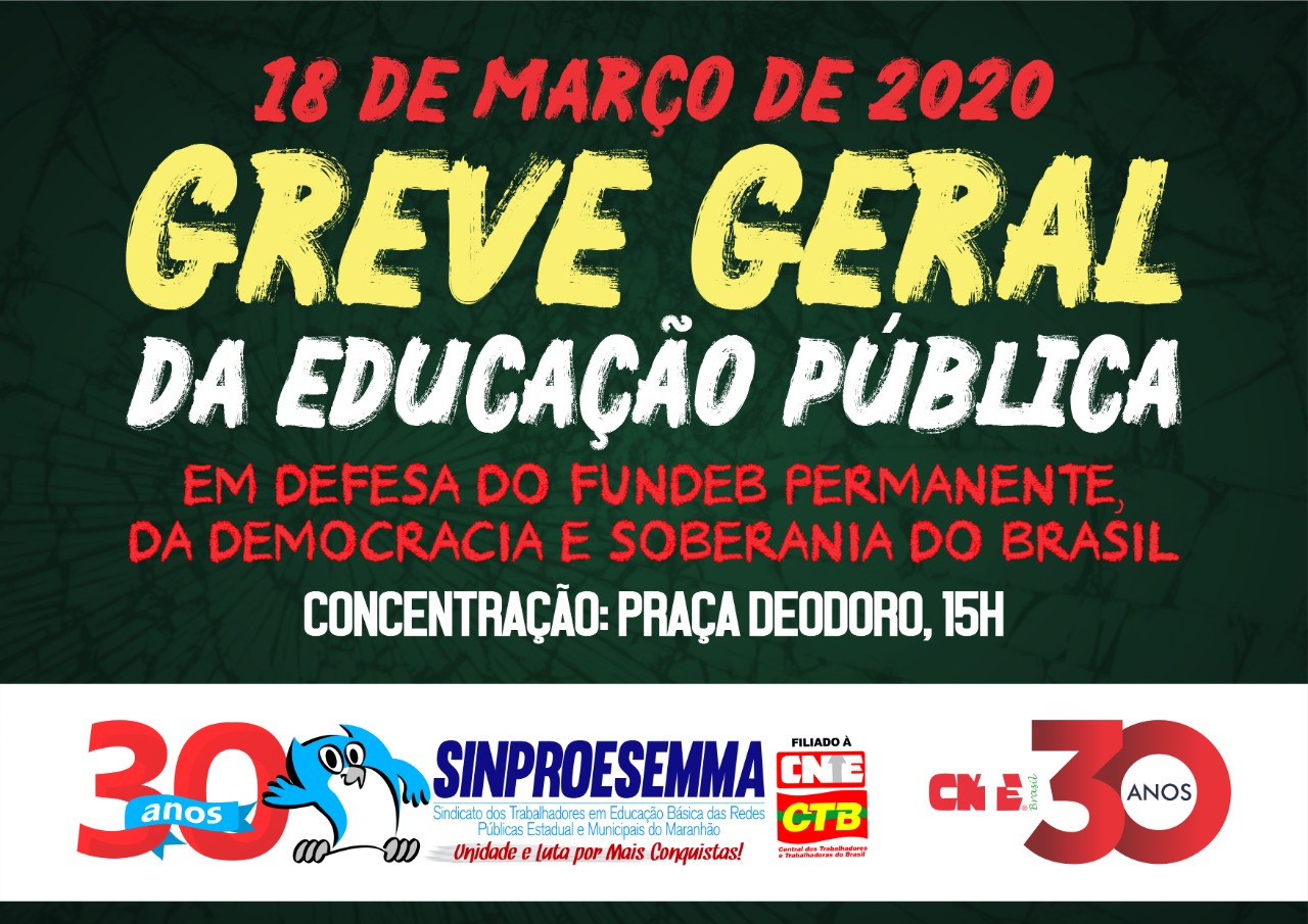Sinproesemma convoca categoria para Greve Geral da Educação no dia 18 de março