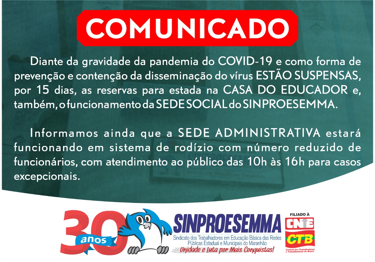 Sinproesemma adota medidas de prevenção contra o Corona Vírus