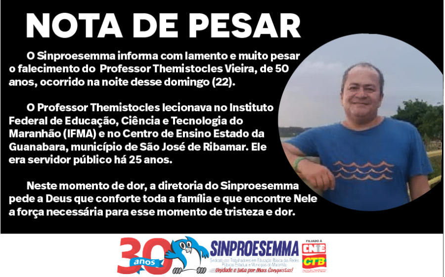 Nota de Pesar – Professor Themistocles Vieira