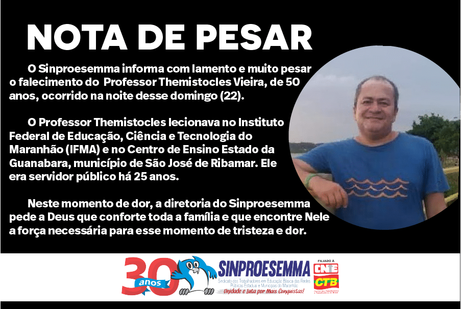 Nota de Pesar – Professor Themistocles Vieira