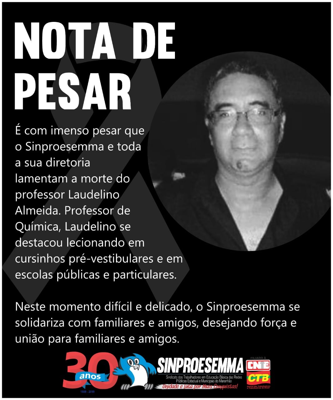 Nota de Pesar – Laudelino Almeida