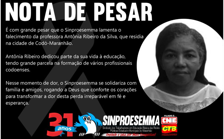 Nota de Pesar – Antônia Ribeiro da Silva