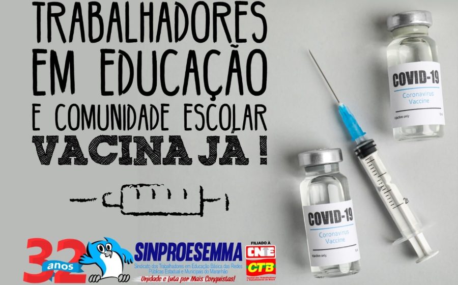 Sinproesemma aciona Promotoria de Educação que recomenda vacinação dos Trabalhadores em Educação