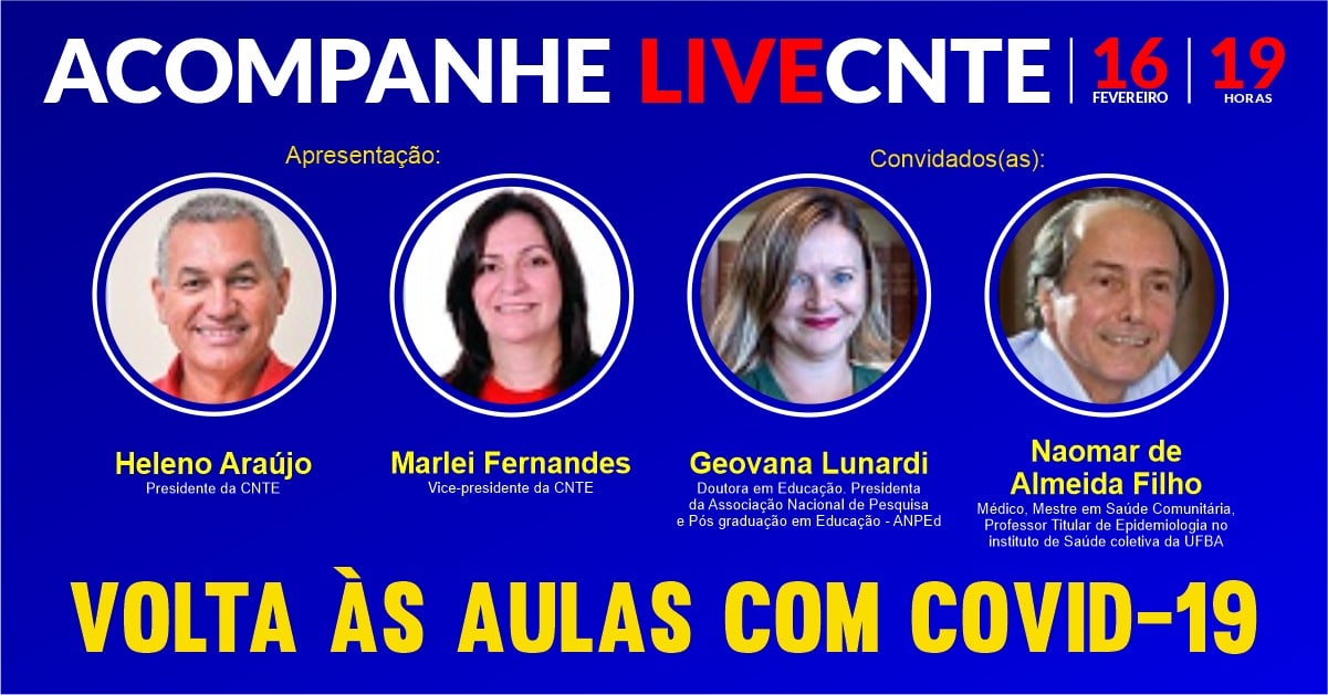 Sinproesemma transmite live da CNTE sobre “Volta às aulas com Covid”