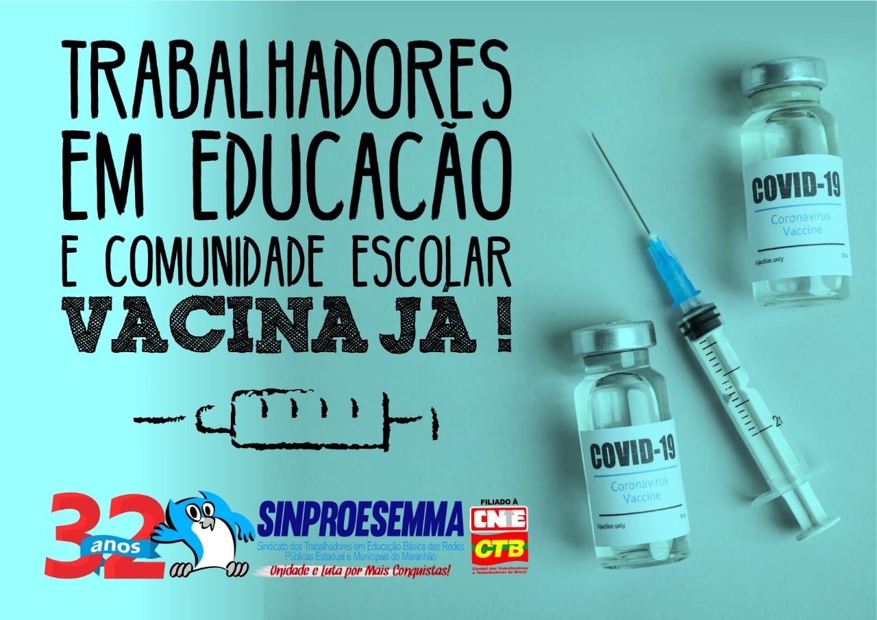 Sinproesemma solicita prioridade para a vacinação da comunidade escolar