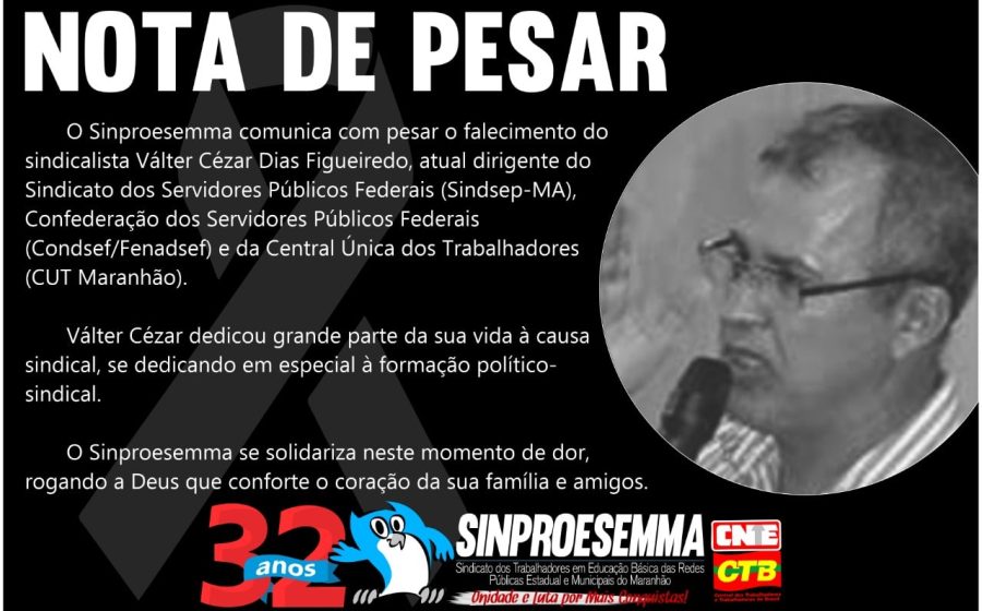 Nota de pesar – Valter César