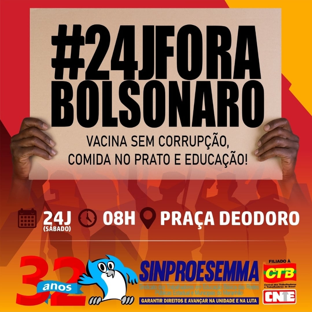 #24J-Sinproesemma mobiliza categoria para o “Fora Bolsonaro”