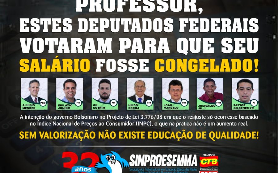 Sinproesemma na luta pelo Reajuste do Piso: Tentativa de congelamento do salário dos professores é barrada na Câmara dos Deputados