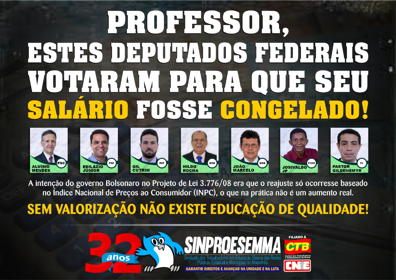 Sinproesemma na luta pelo Reajuste do Piso: Tentativa de congelamento do salário dos professores é barrada na Câmara dos Deputados