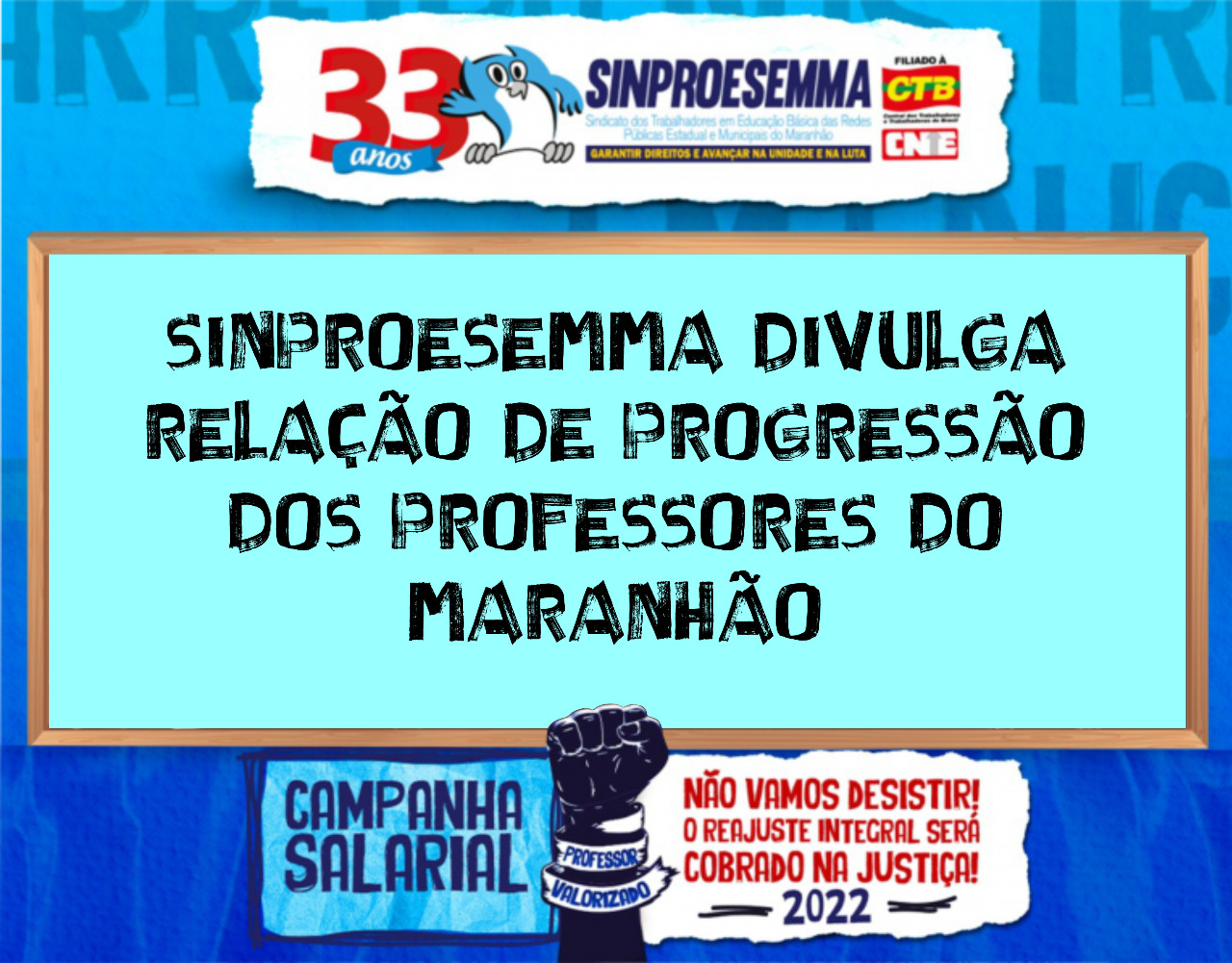 Sinproesemma divulga relação de progressão dos professores do Maranhão