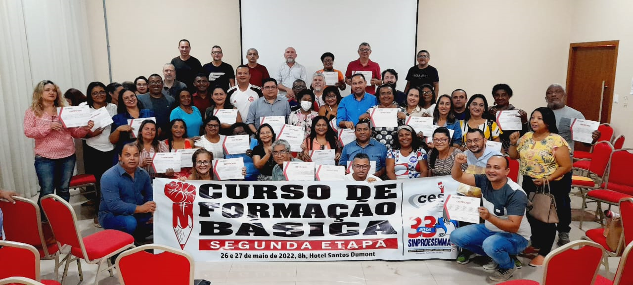 Sinproesemma realiza segunda etapa do Curso de Formação Básica para dirigentes sindicais