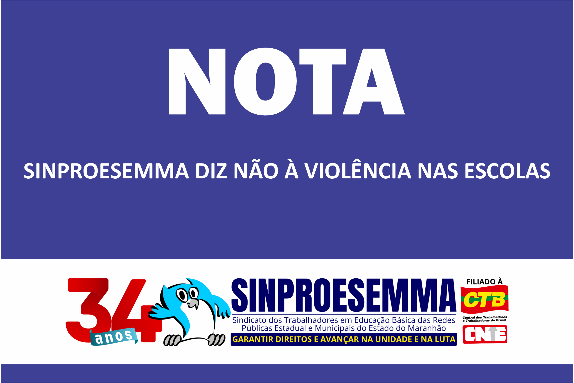 Sinproesemma diz não à violência nas escolas