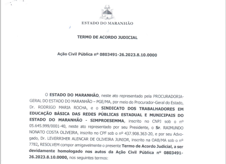 Sinproesemma denuncia descumprimento do acordo com os educadores pelo governador Carlos Brandão
