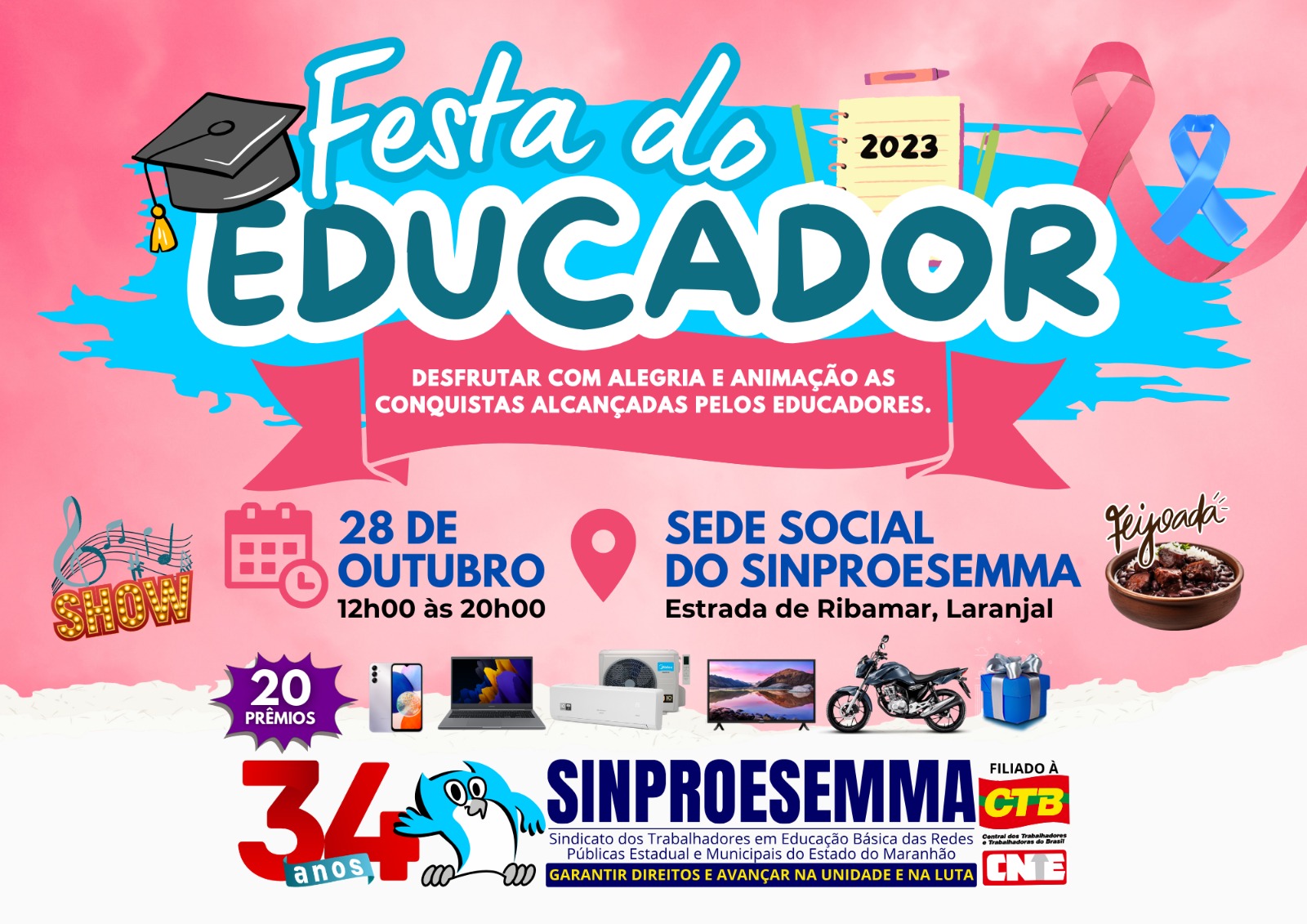 Festa do Educador 2023: Sinproesemma celebra as conquistas dos Trabalhadores em Educação do Maranhão