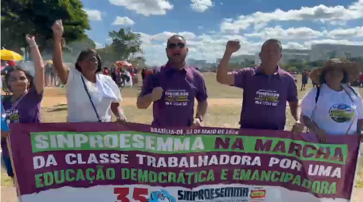 Sinproesemma participa da Marcha da Classe Trabalhadora em Brasília