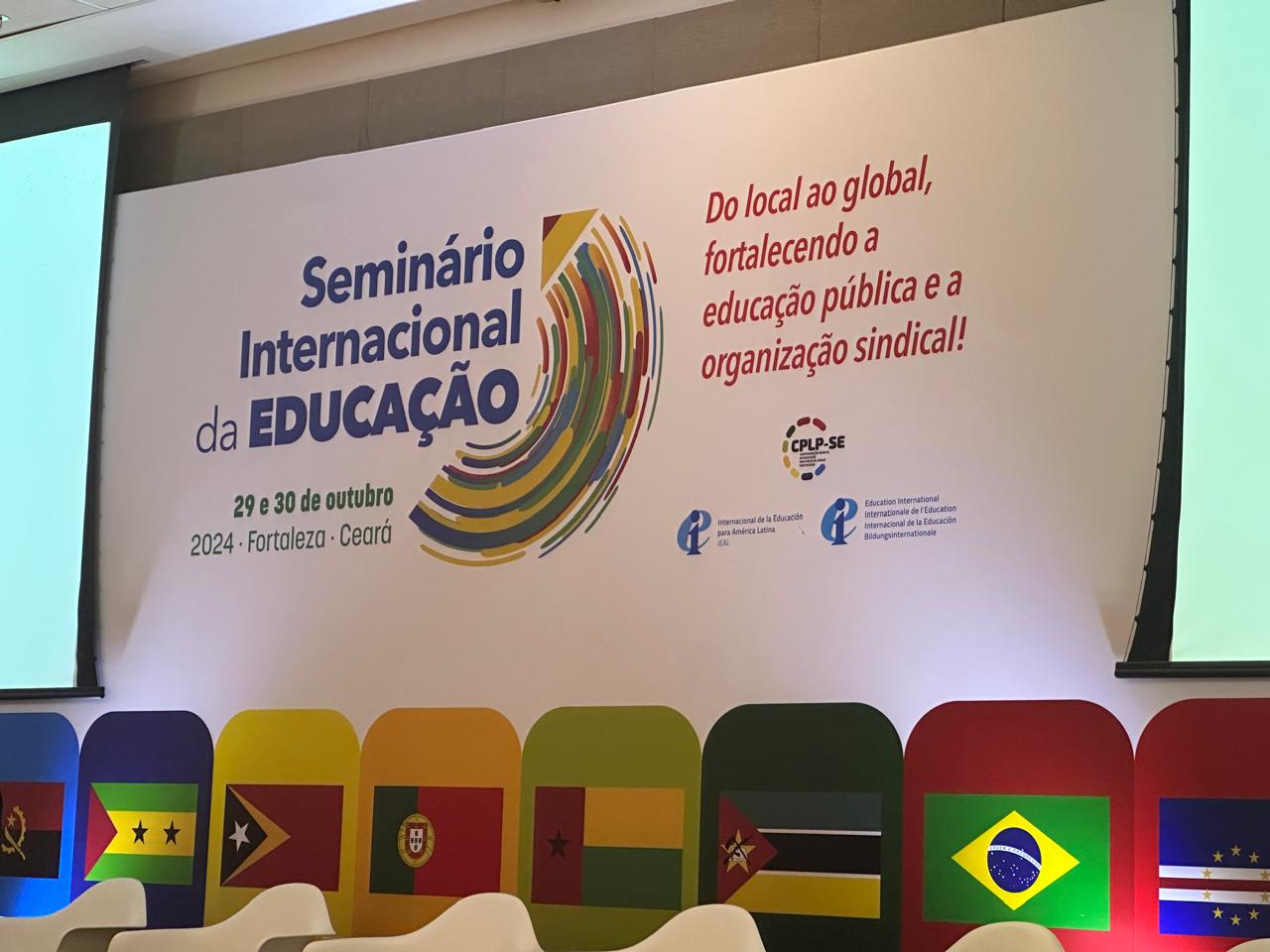 Sinproesemma participa do Seminário Internacional da Educação, promovido pela CPLP-SE e de reunião do CNE