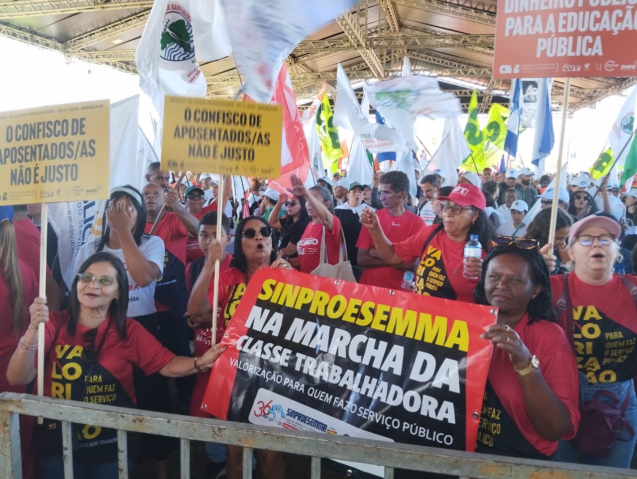 Sinproesemma participa da 2º Marcha da Classe Trabalhadora em Brasília e reforça defesa dos direitos dos servidores