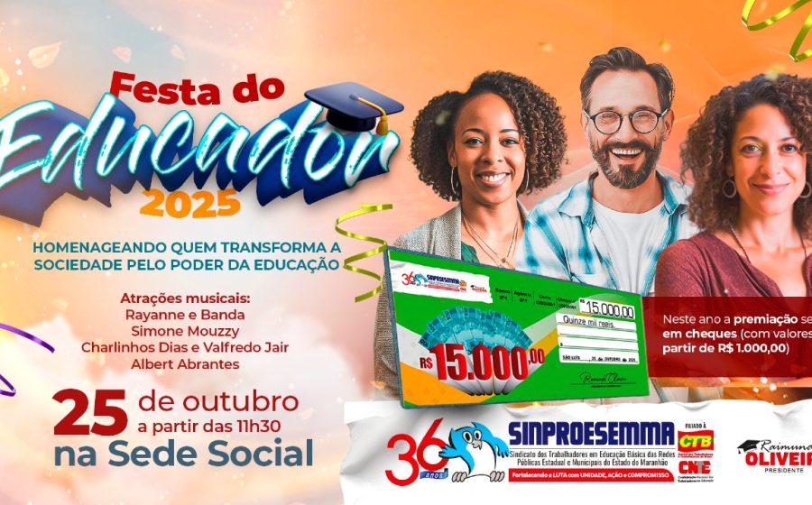Sinproesemma realiza a tradicional Festa do Educador no dia 25 de outubro