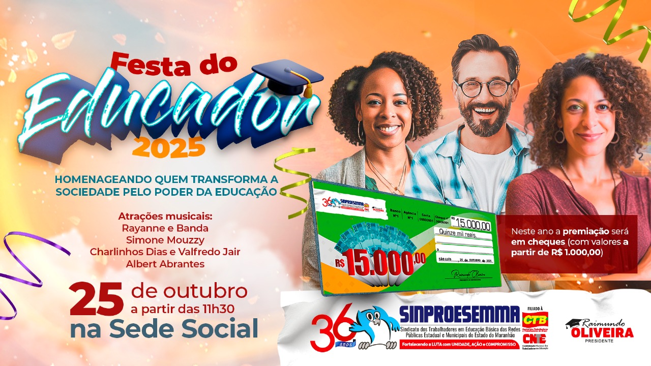 Sinproesemma realiza a tradicional Festa do Educador no dia 25 de outubro