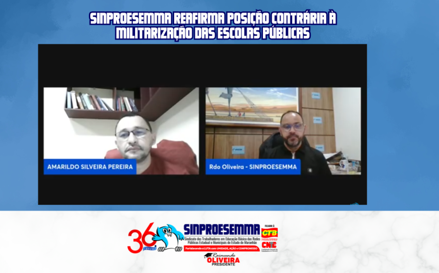 Sinproesemma reafirma posição contrária à militarização das escolas públicas