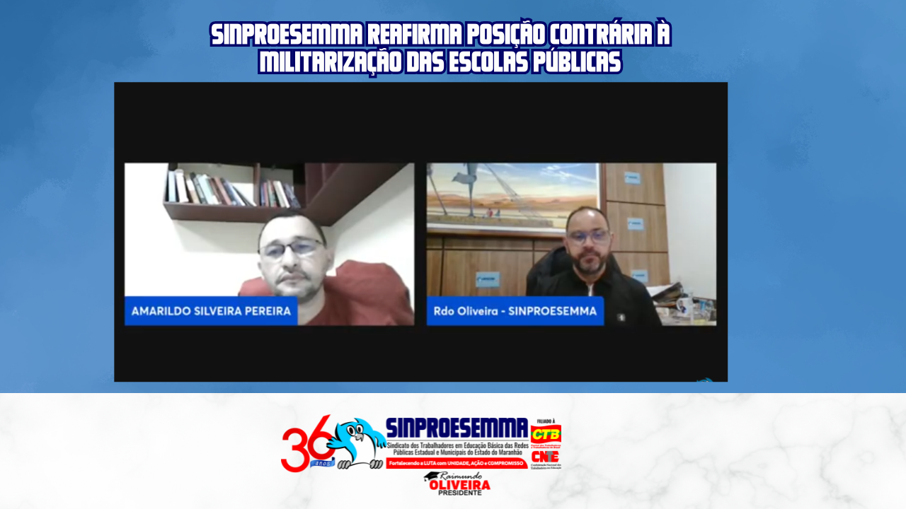 Sinproesemma reafirma posição contrária à militarização das escolas públicas