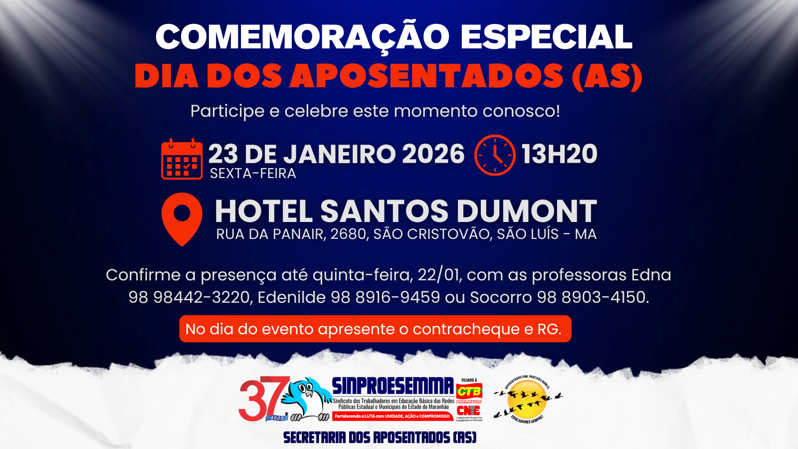 Sinproesemma promove encontro de aposentadas(os) com palestra sobre bem-estar